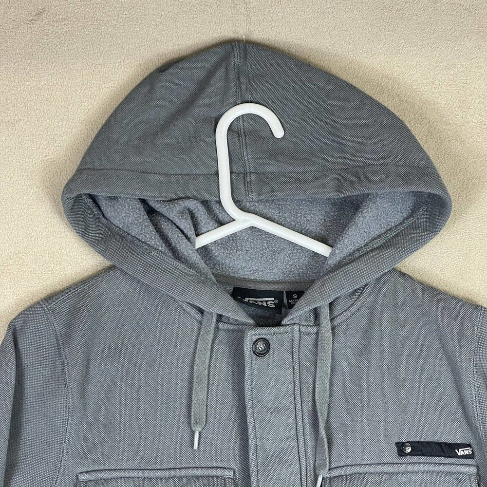Vans Mens S Hoodie Jacket Full Zip & Snap Closure‎ Pockets - Picture 2 of 13